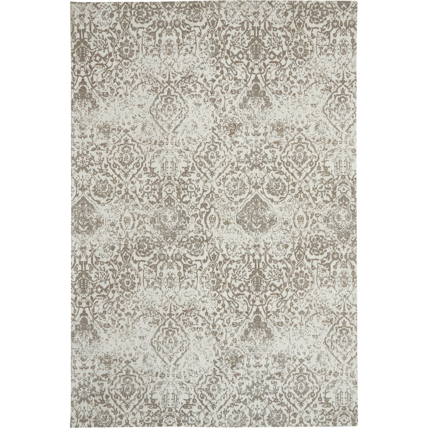 Nourison Damask Distressed Contemporary Area Rug