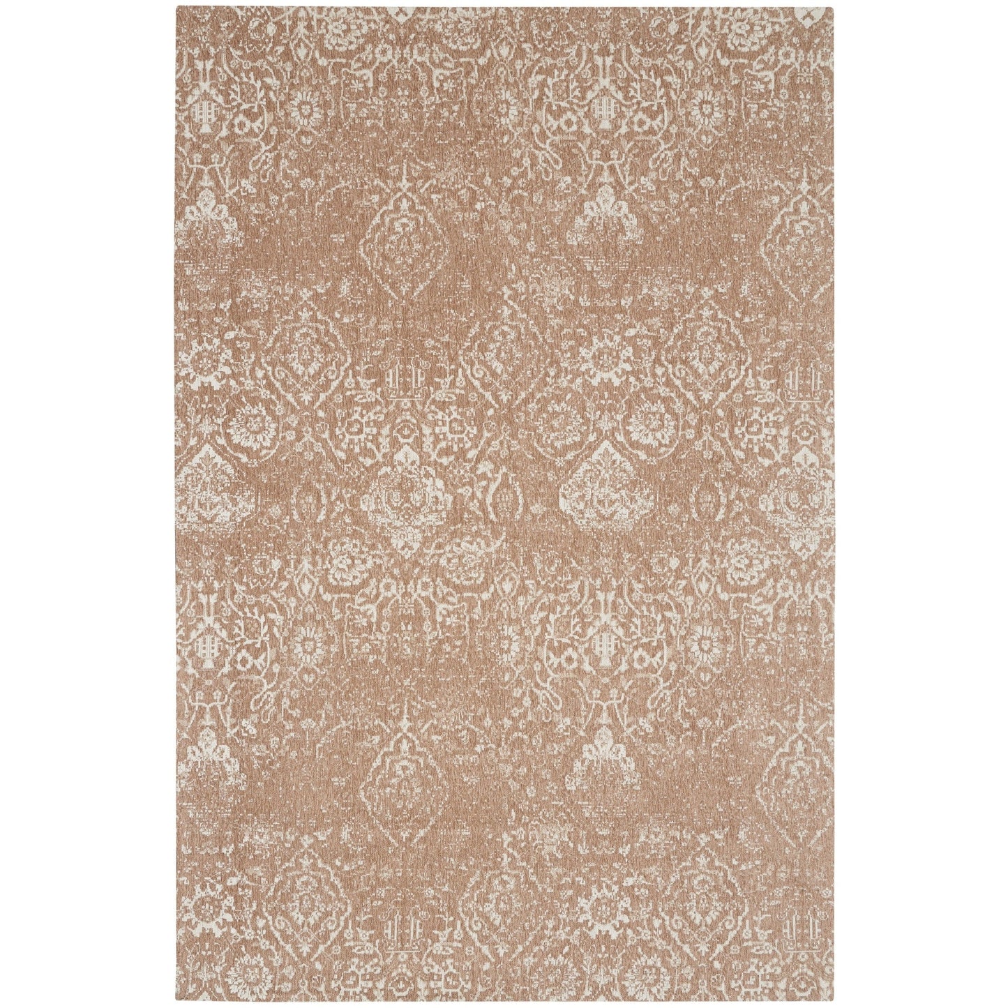 Nourison Damask Distressed Contemporary Area Rug