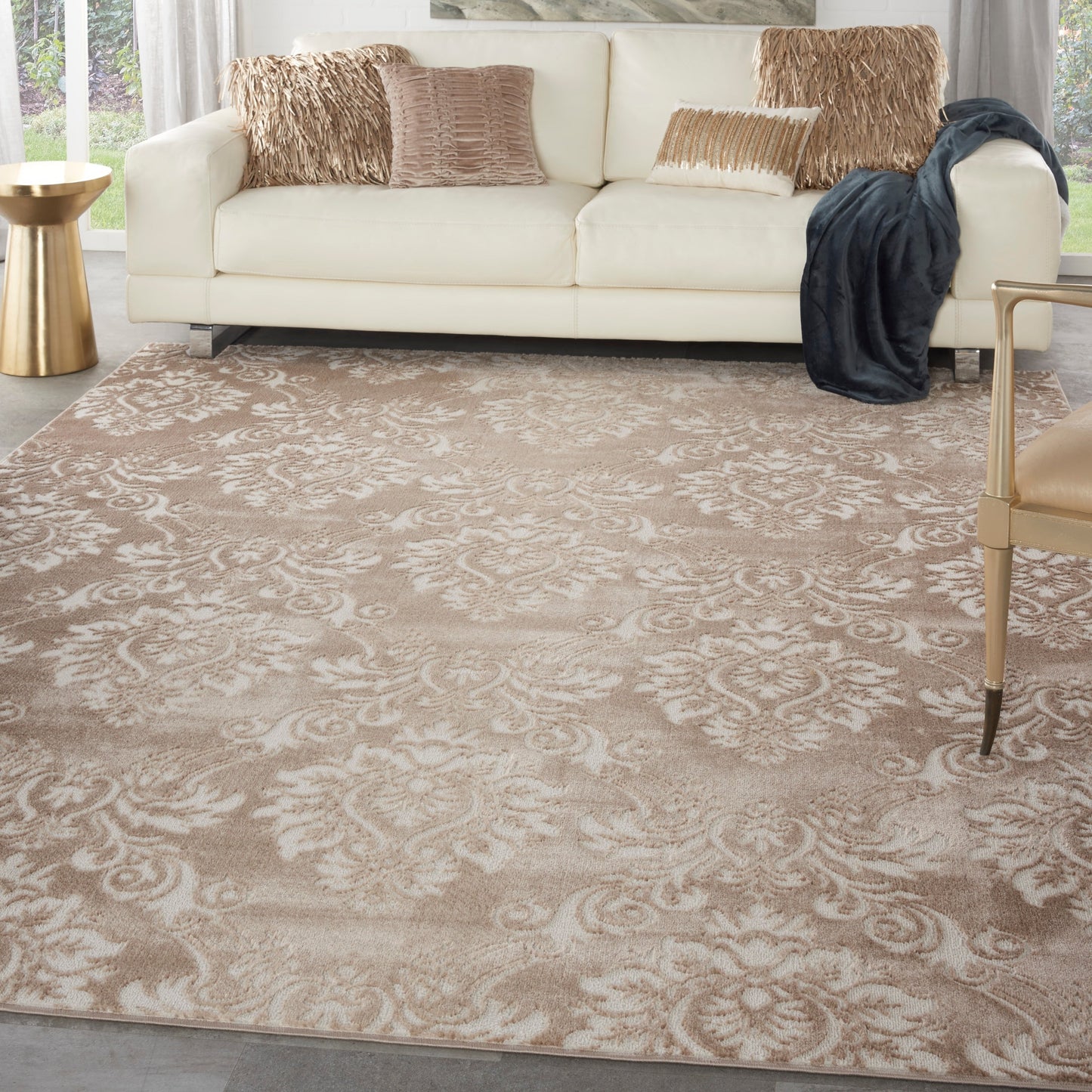 Nourison Elation Damask Pattern French Country Area Rug