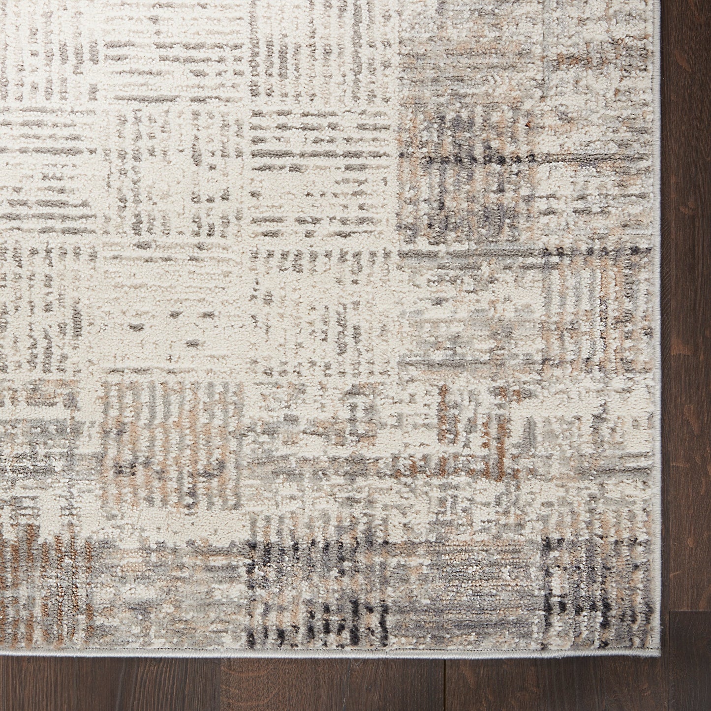 Nourison Emily Indoor only Ivory Grey Abstract Area Rug