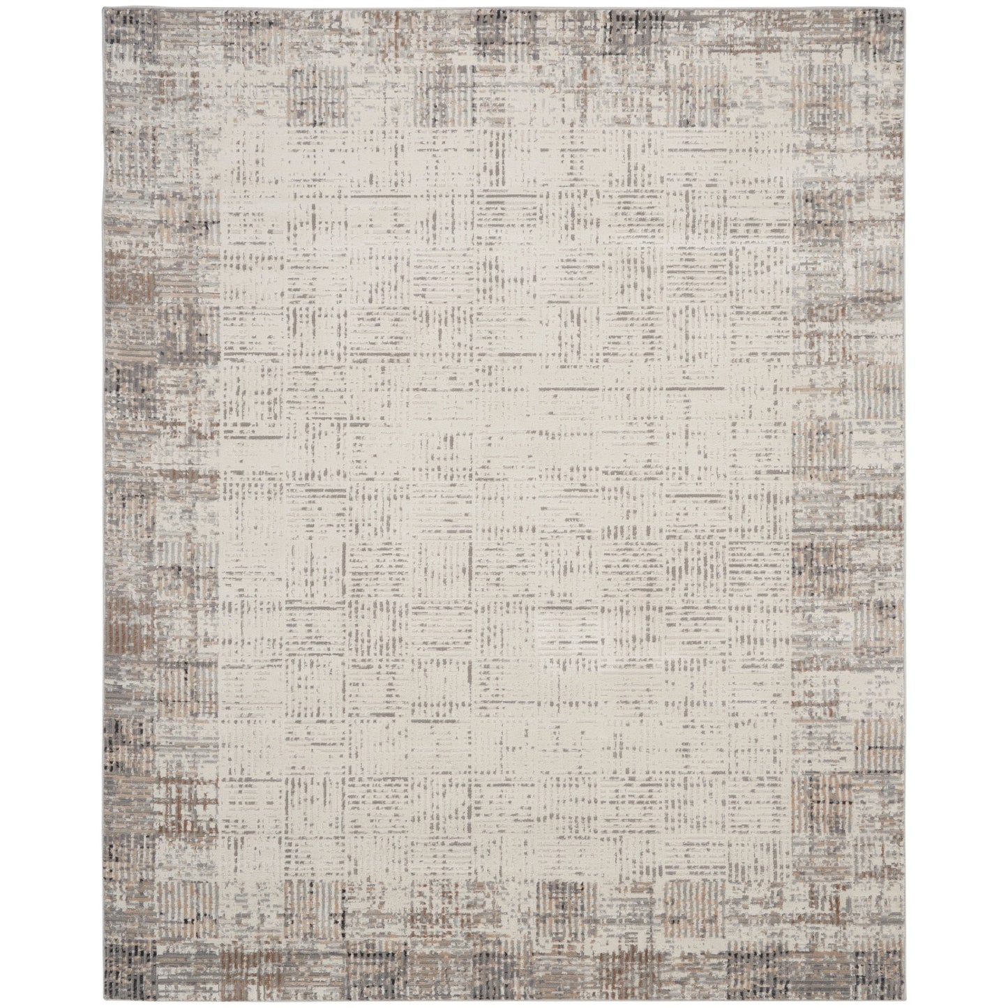 Nourison Emily Indoor only Ivory Grey Abstract Area Rug