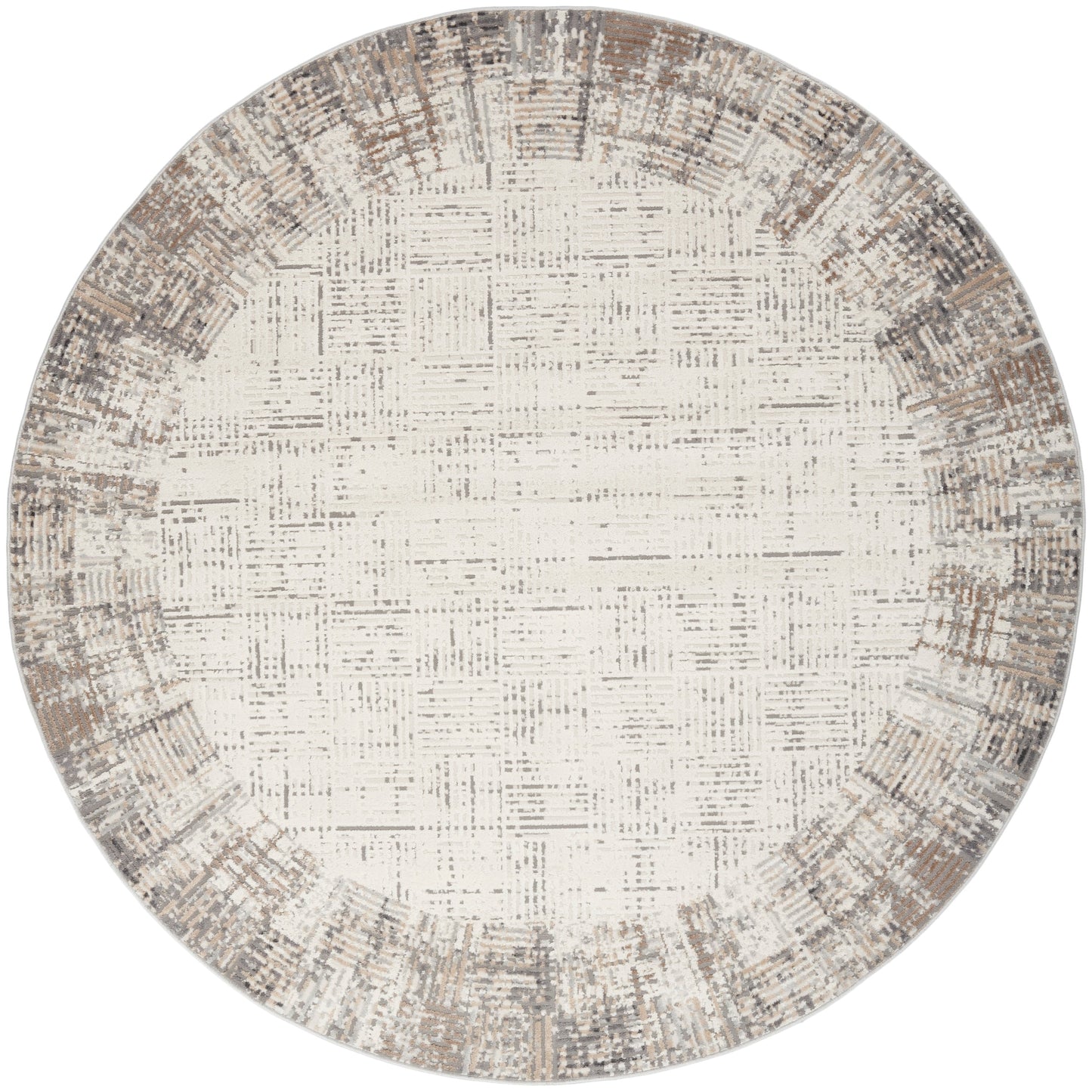 Nourison Emily Indoor only Ivory Grey Abstract Area Rug