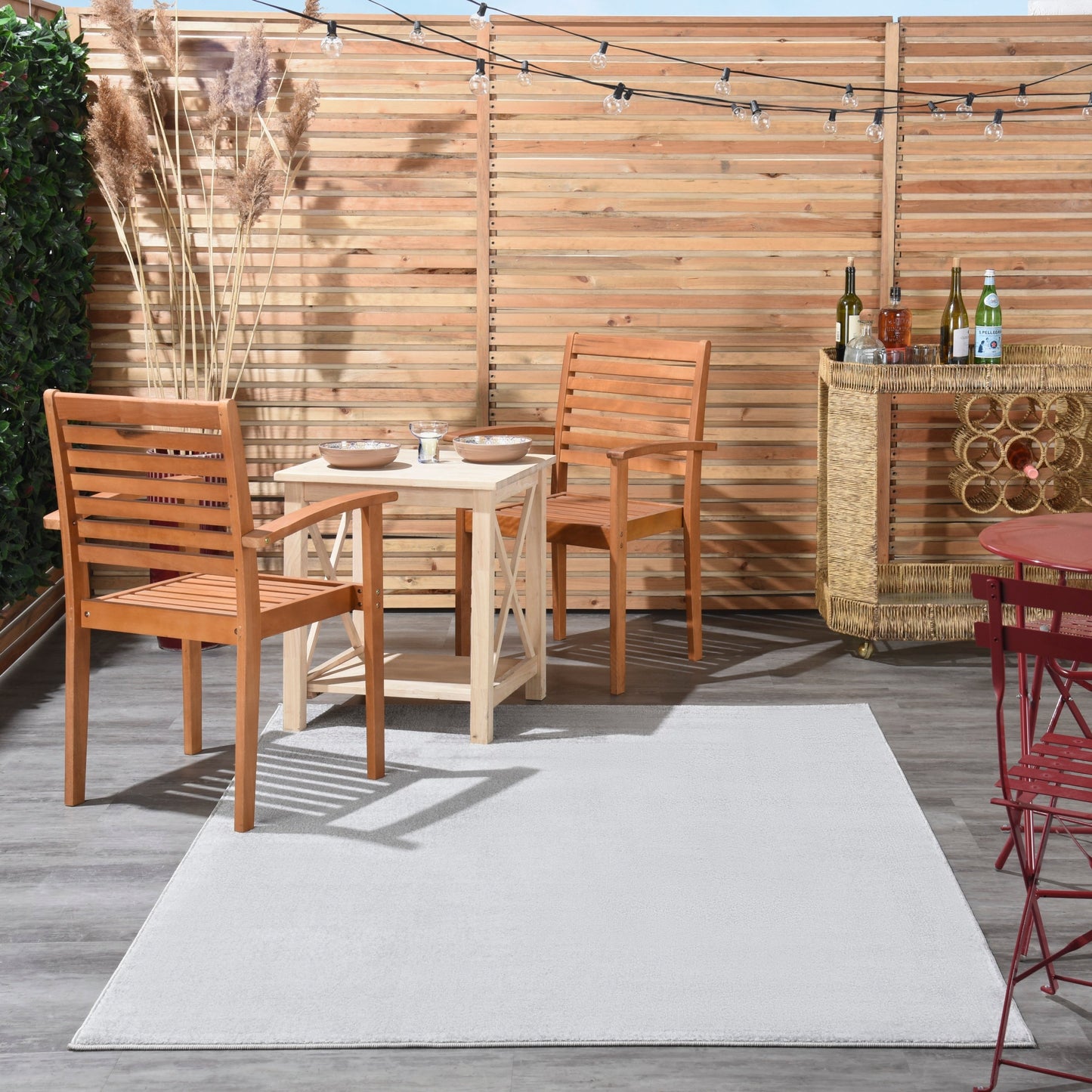 Nourison Essentials Solid Contemporary Indoor/Outdoor Area Rug