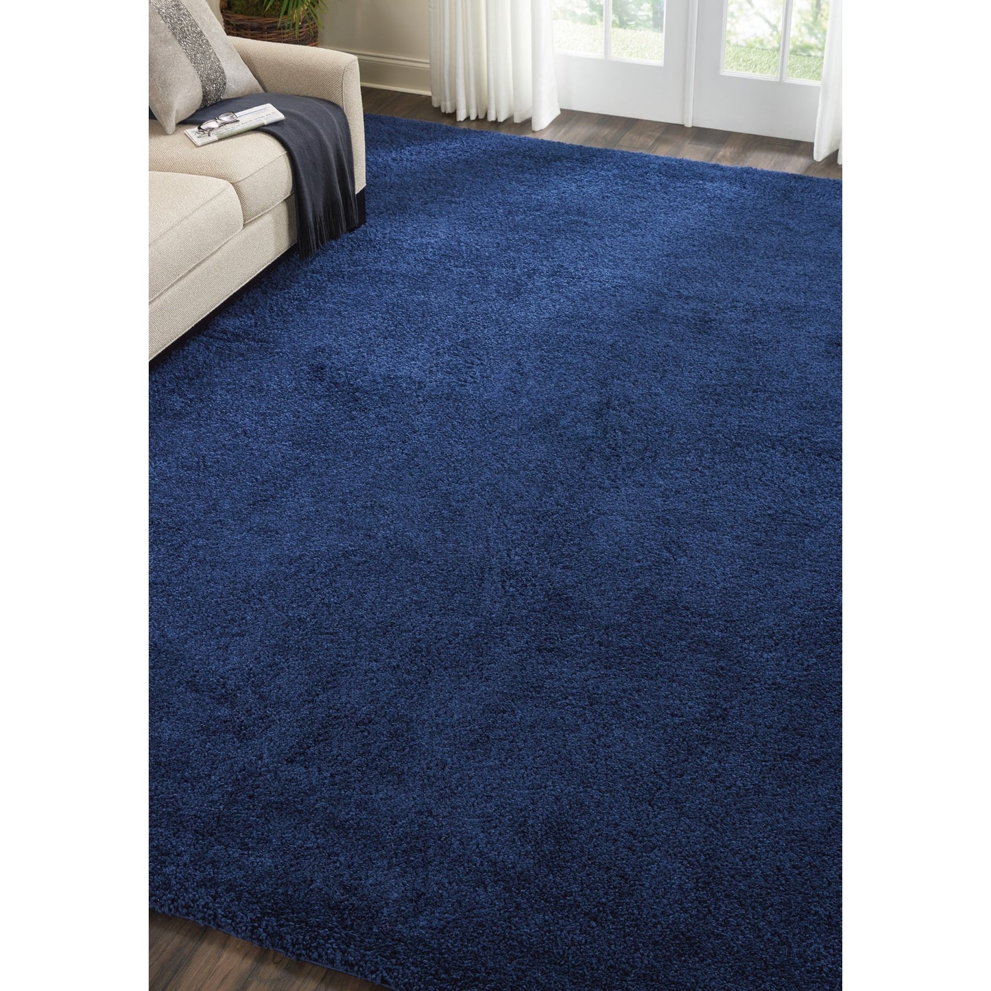 Nourison Malibu Shag Modern Plush Solid Area Rug