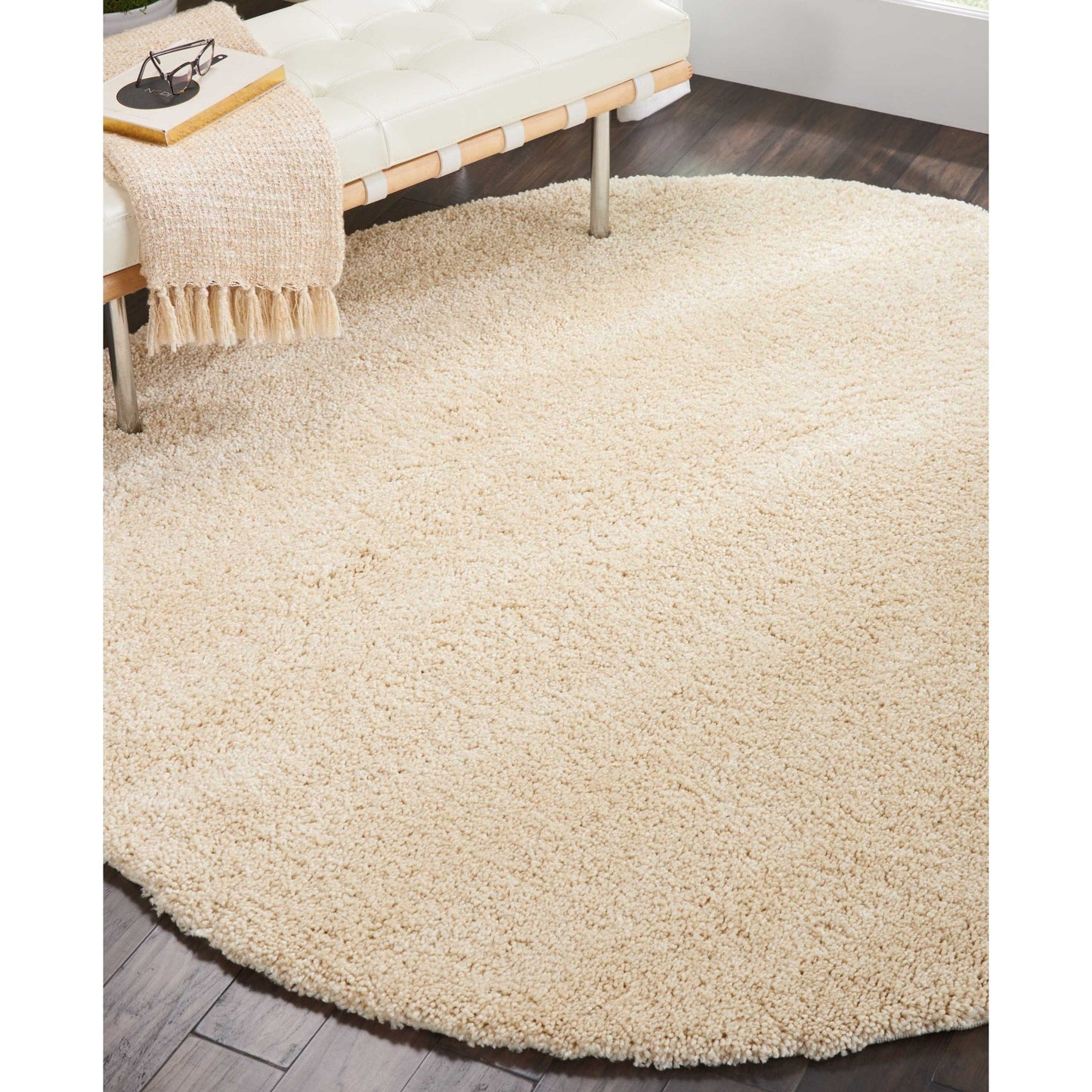 Nourison Malibu Shag Modern Plush Solid Area Rug
