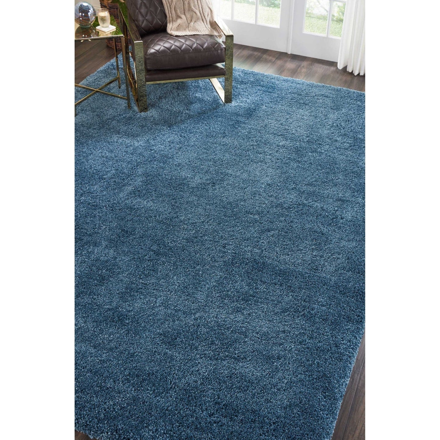 Nourison Malibu Shag Modern Plush Solid Area Rug