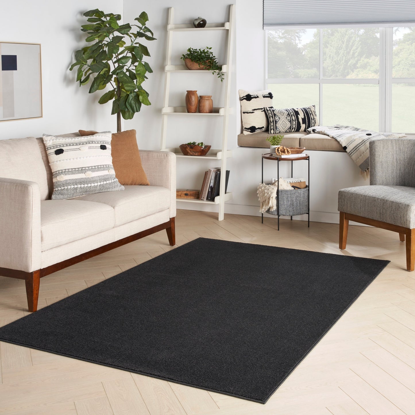 Nourison Modern Solid Indoor/Outdoor Area Rug