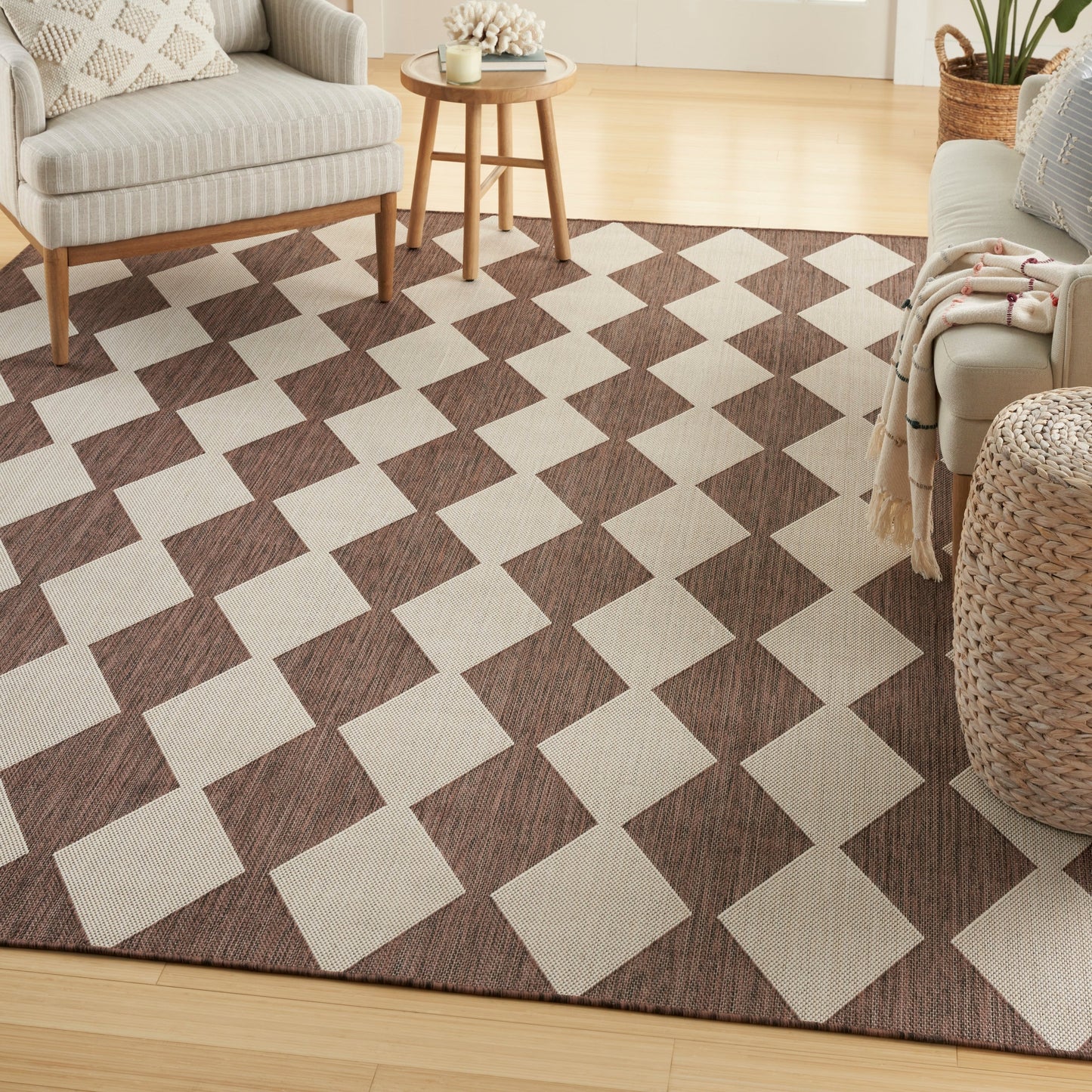 Nourison Positano Indoor/Outdoor Geometric Area Rug