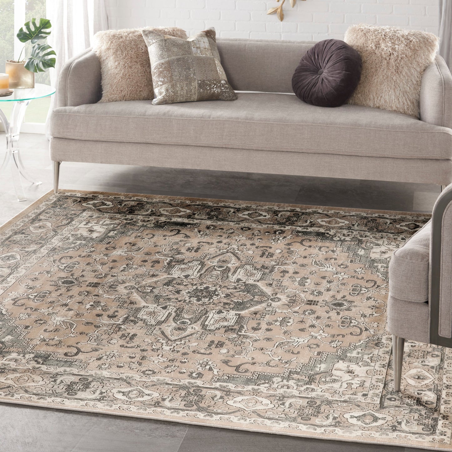 Nourison Quarry Indoor only Persian Area Rug.