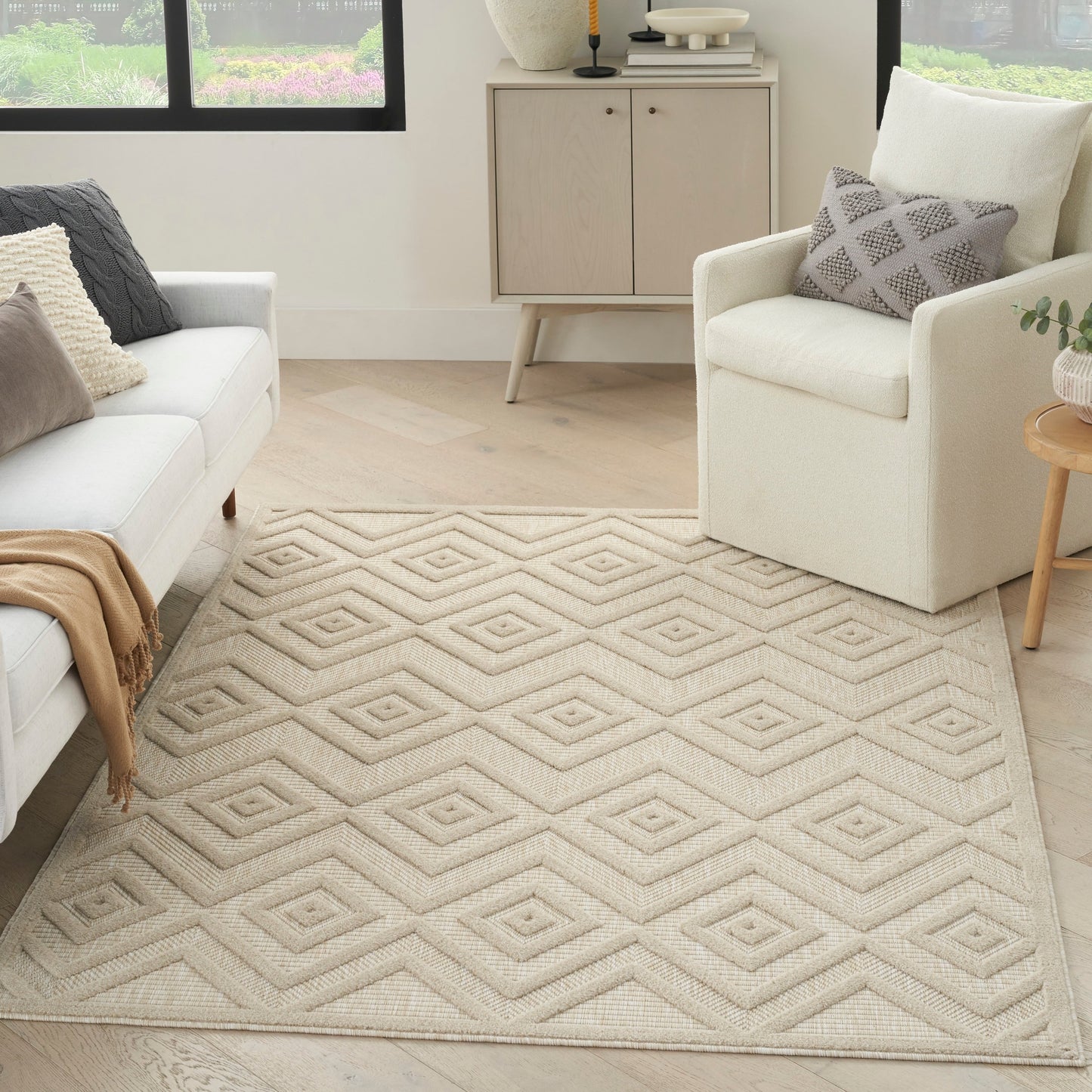 Nourison Versatile Indoor/Outdoor Geometric Flatweave Area Rug
