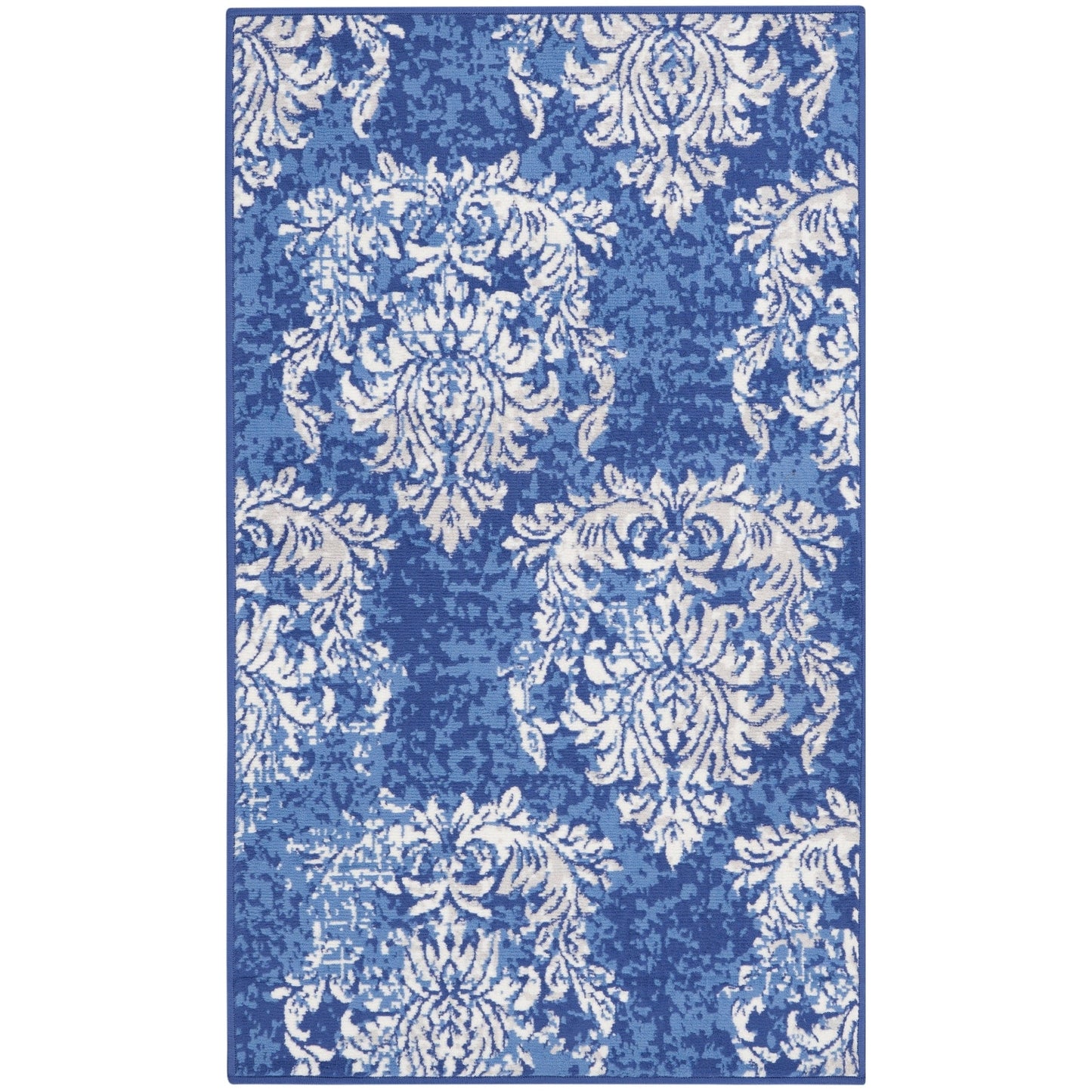 Nourison Whimsicle French Country Botanical Ivory Navy Area Rug