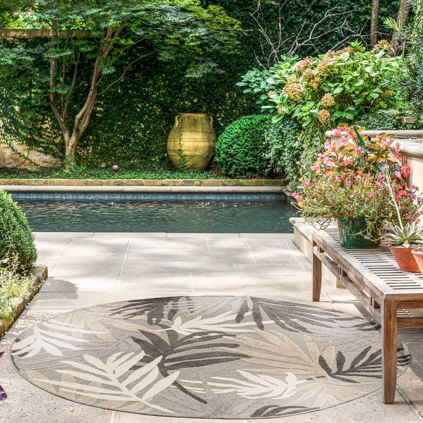 Origin Coastal Floral Indoor/Outdoor Area Rug.