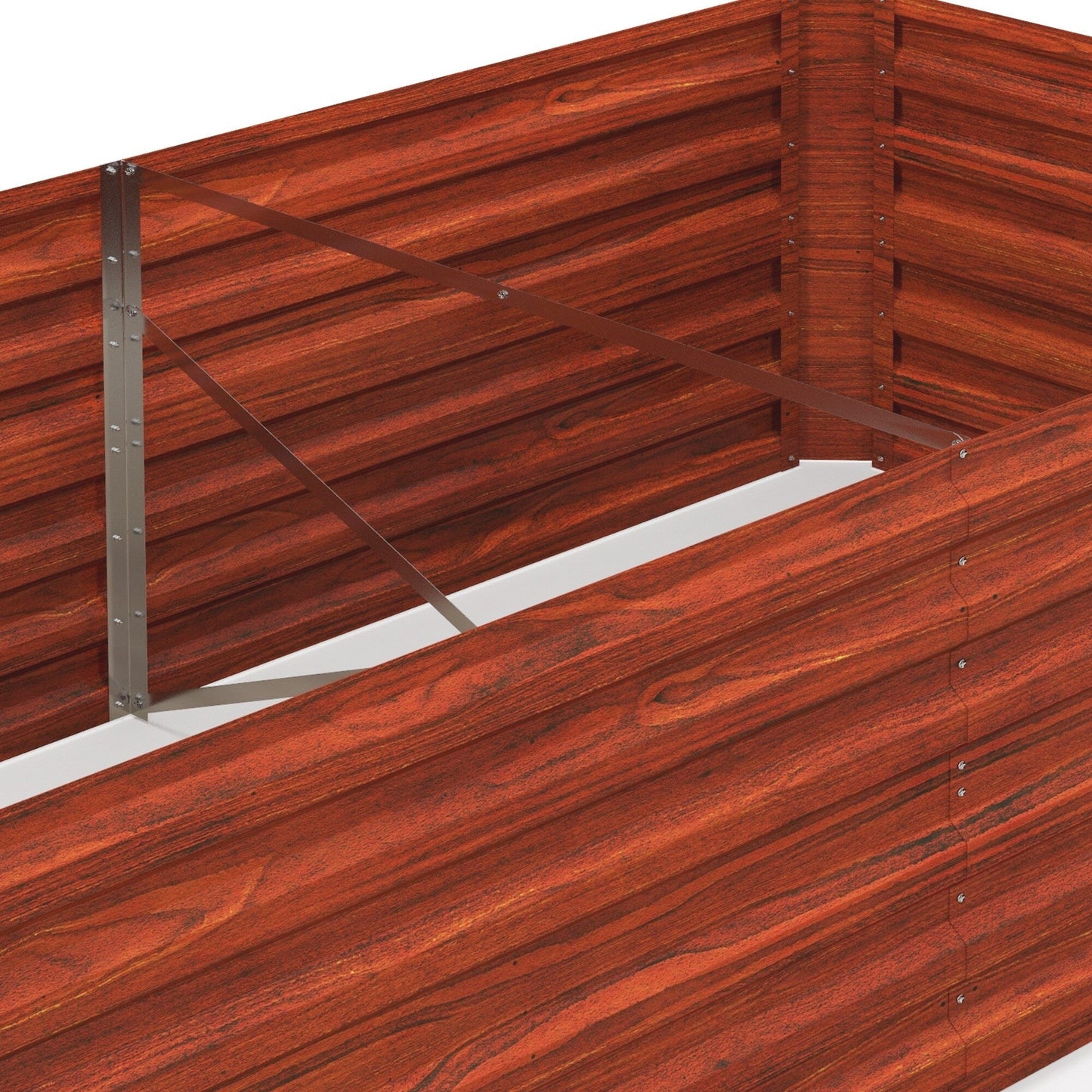Outsunny Raised Garden Bed, 71 x 36 x 23 Galvanized Steel Planters for Outdoor Plants with Reinforced Rods