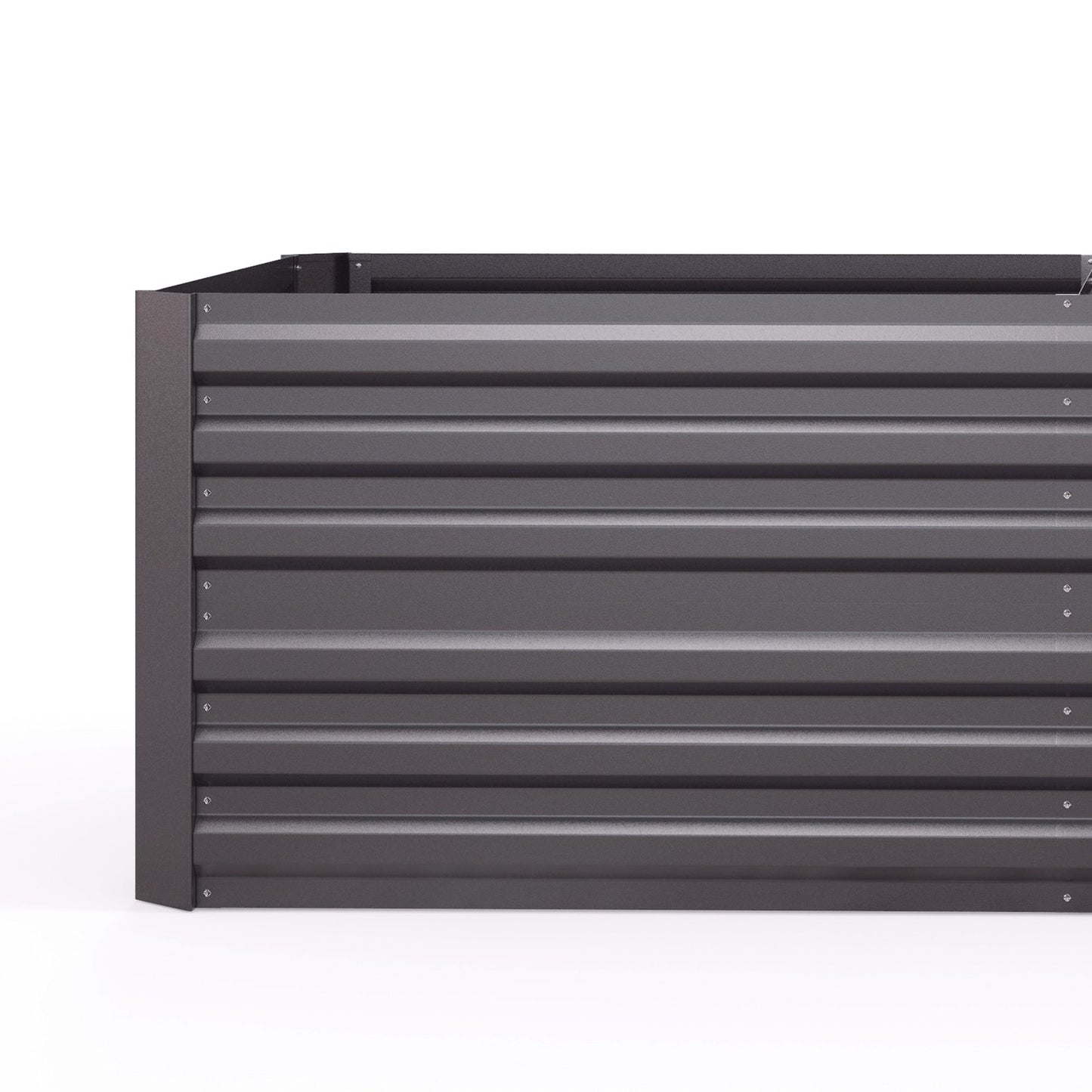 Outsunny Raised Garden Bed, 71 x 36 x 23 Galvanized Steel Planters for Outdoor Plants with Reinforced Rods