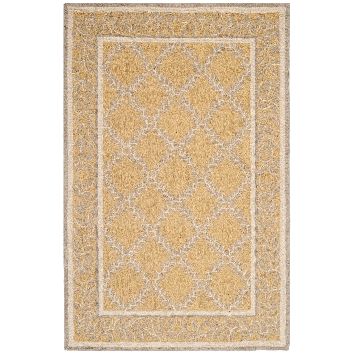SAFAVIEH Handmade Chelsea Sunstripe Trellis French Country Wool Rug