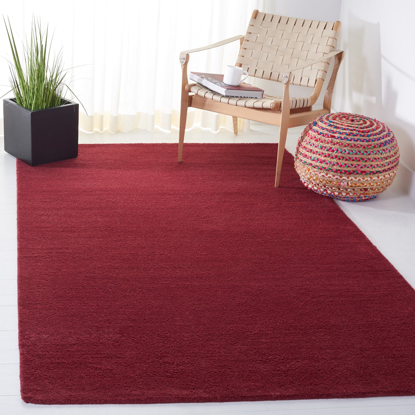SAFAVIEH Handmade Himalaya Colorweave Plaid Modern Wool Rug