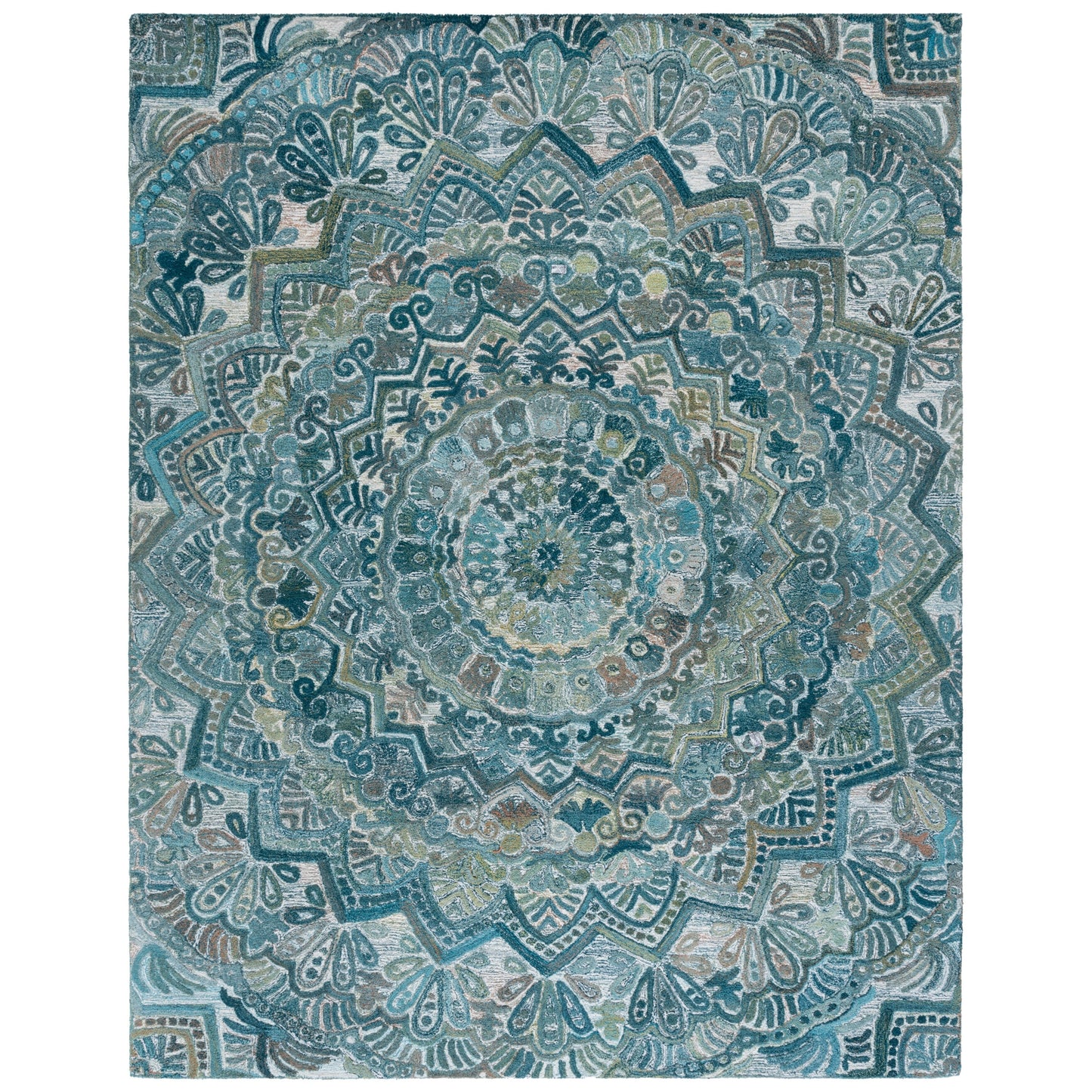 SAFAVIEH Handmade Marquee Carlijn Modern Medallion Wool Rug
