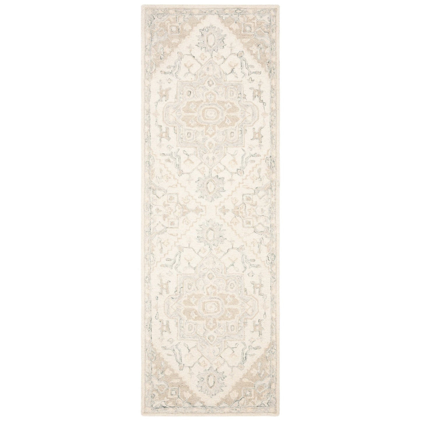 SAFAVIEH Handmade Micro-Loop Gulseven Medallion Wool Rug