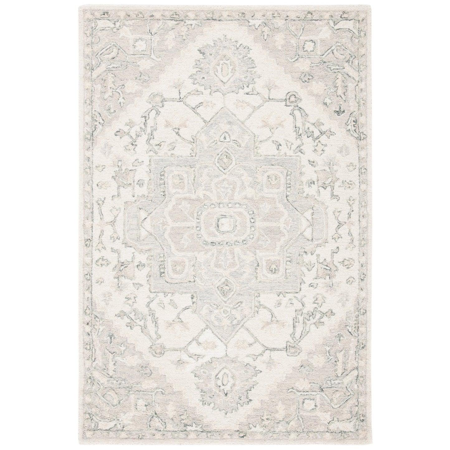 SAFAVIEH Handmade Micro-Loop Gulseven Medallion Wool Rug