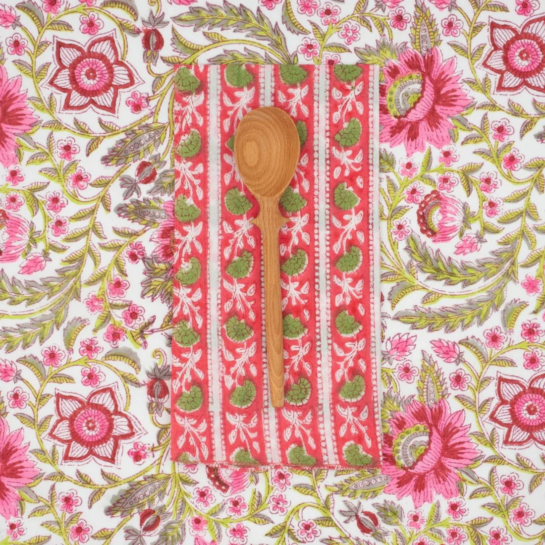 Serviettes Pivoine Bruyère : lot de 4