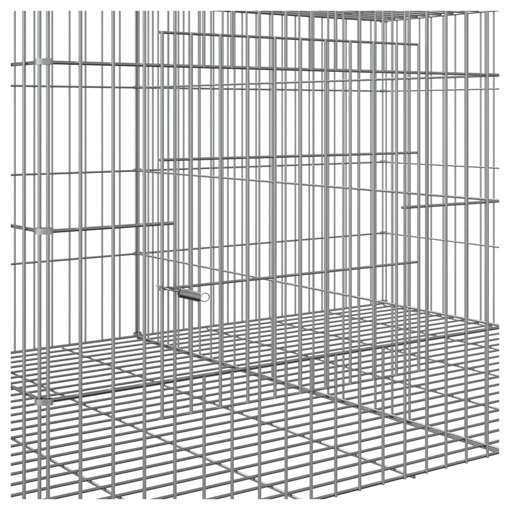 vidaXL 3-Panel Rabbit Cage Animal Hutch Playpen Enclosure Galvanized Iron