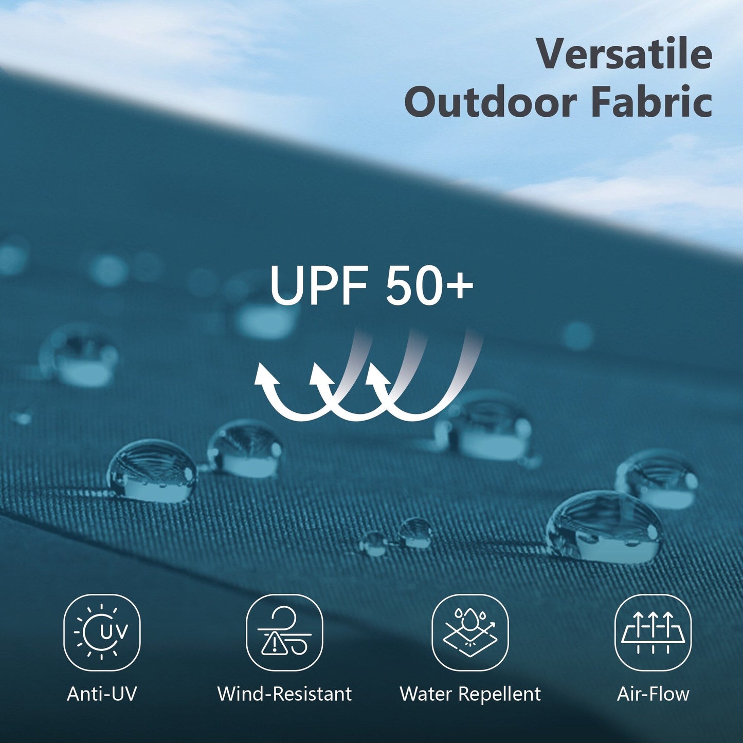 MAISON ARTS 10ft 3 Tier Auto-tilt Patio Umbrella Outdoor Double Vented Umbrella with LED Lights