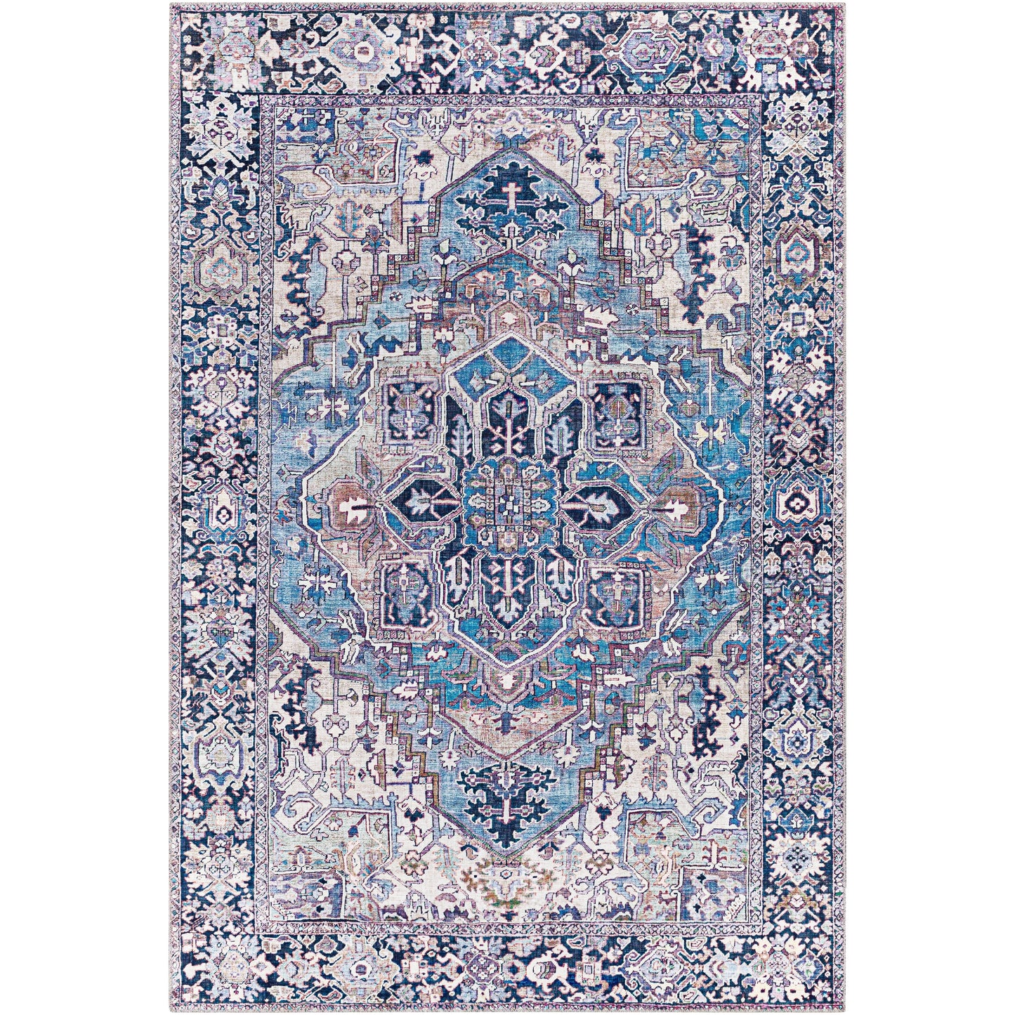 Livabliss Adenia Vintage Medallion Printed Area Rug