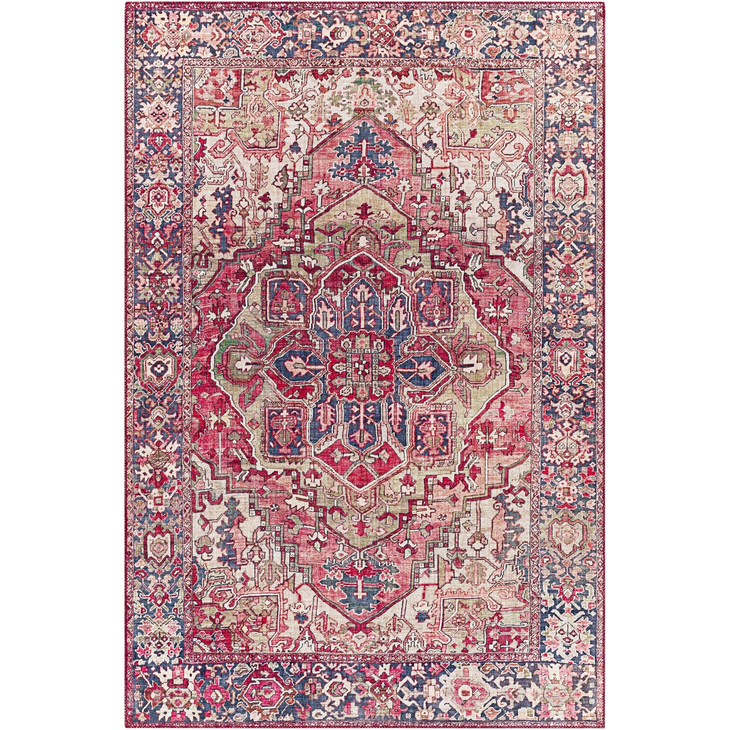 Livabliss Adenia Vintage Medallion Printed Area Rug