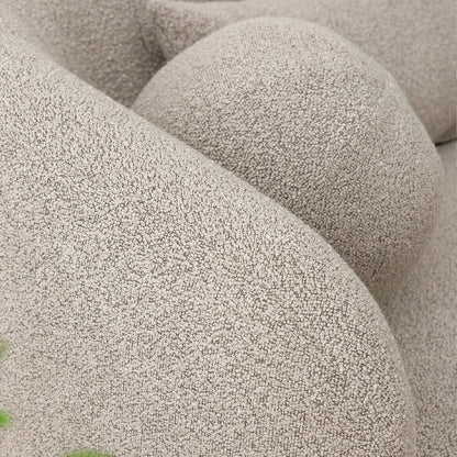 Causeuse 2 places rembourrée KINWELL Boucle avec oreillers