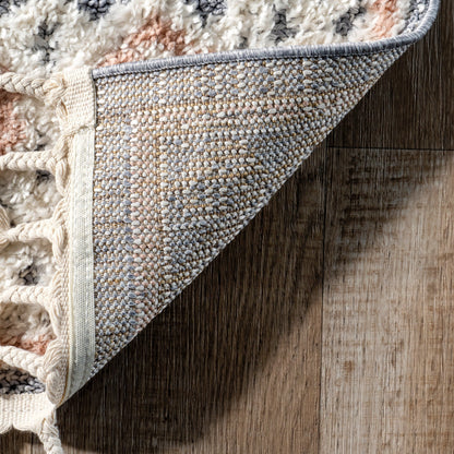 Nuloom Acacia Raised Diamond Tasseled Area Rug