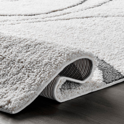 Nuloom Krista Contemporary Swirls Shag Area Rug