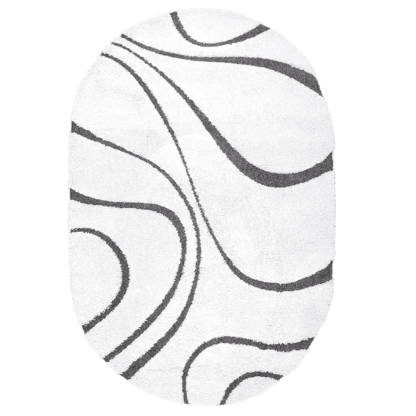 Nuloom Krista Contemporary Swirls Shag Area Rug