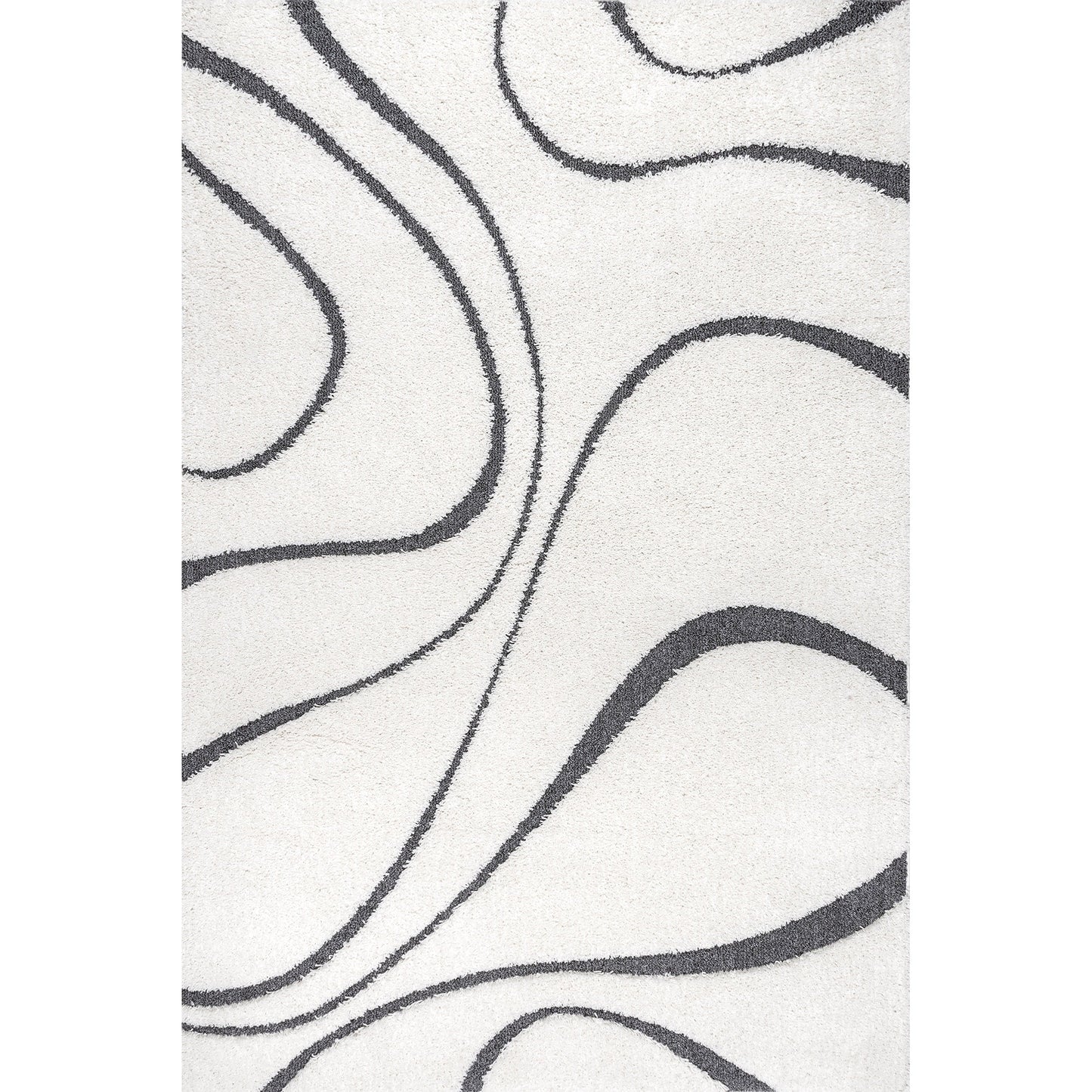 Nuloom Krista Contemporary Swirls Shag Area Rug