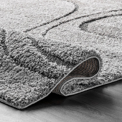 Nuloom Krista Contemporary Swirls Shag Area Rug