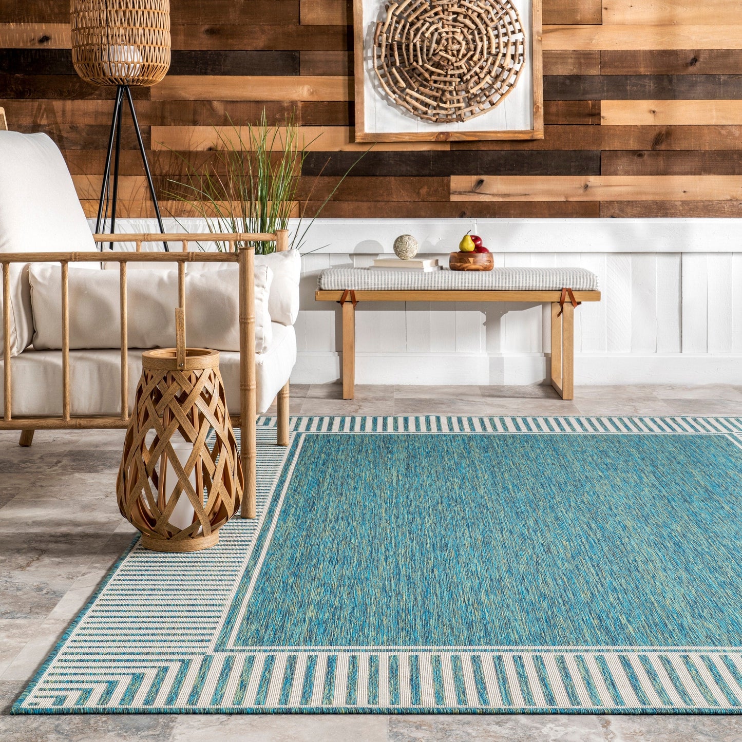 Nuloom Leah Classic Bordered Indoor/Outdoor Area Rug