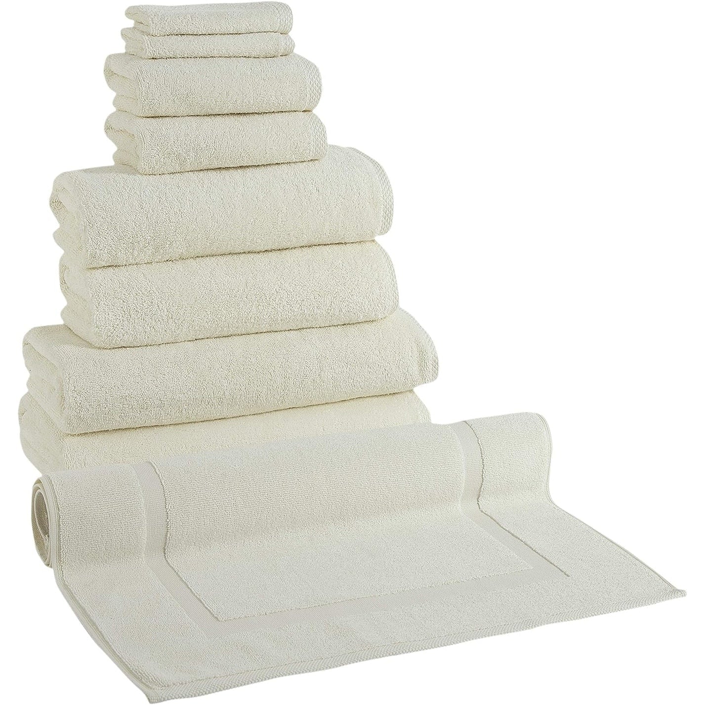 CTT %100 Turkish Cotton Towel Set 8 or 9 Pcs Quick Dry and Absorbent