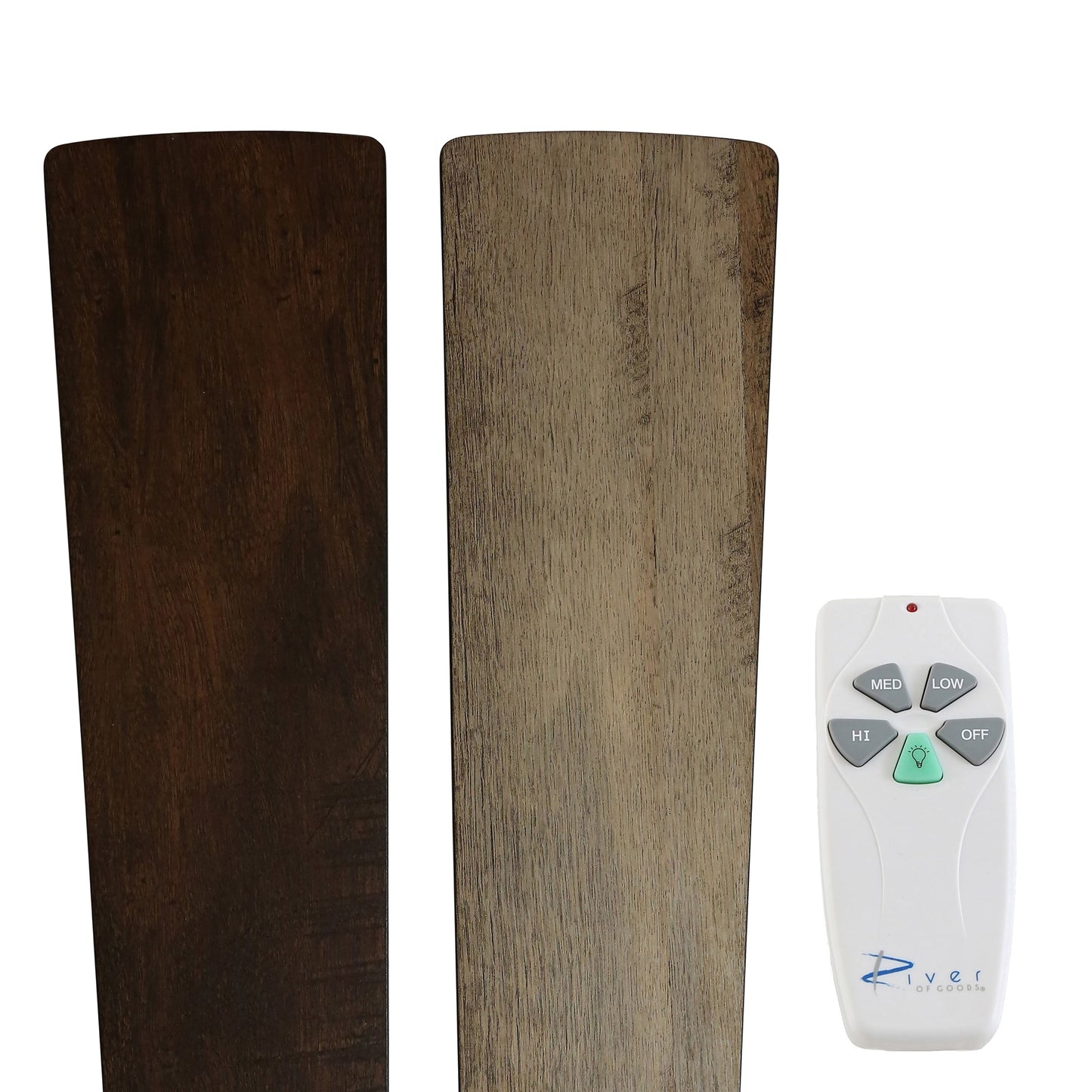 Ventilateur de plafond télécommandé à 3 lumières en bronze huilé et vitrail Della River of Goods de 52 pouces
