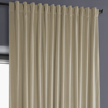 Exclusive Fabrics Extra Wide Heritage Plush Velvet Room Darkening Curtain (1 Panel)