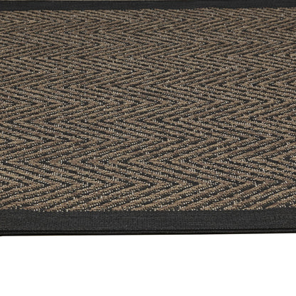 Madison Park Hurley Natural/ Black Textured Chevron Indoor/Outdoor Rug