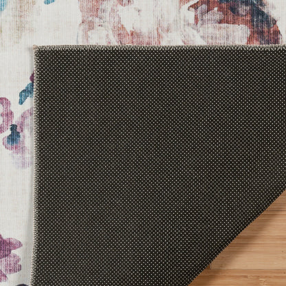 Gertmenian Crystal Print Washable Digital Printed Flat Pile Polyester Slip Resistant Area Rug Collection