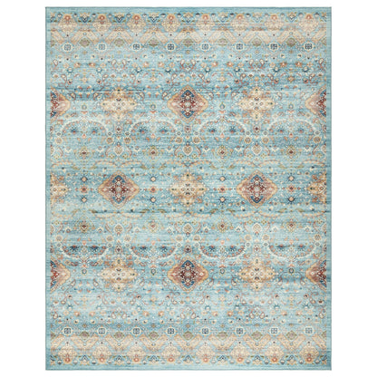 Gertmenian Crystal Print Washable Digital Printed Flat Pile Polyester Slip Resistant Area Rug Collection