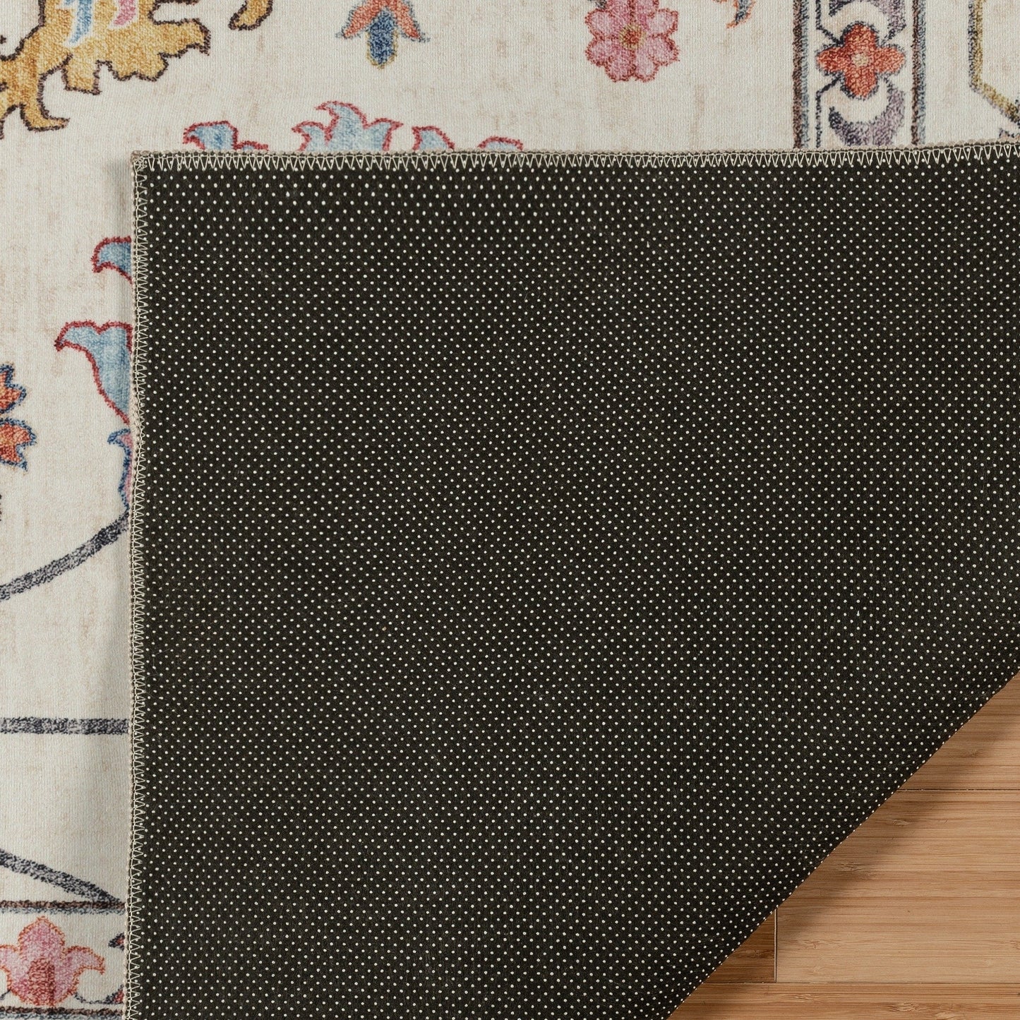 Gertmenian Crystal Print Washable Digital Printed Flat Pile Polyester Slip Resistant Area Rug Collection