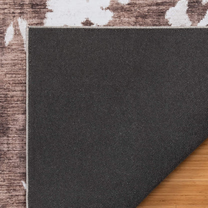 Gertmenian Crystal Print Washable Digital Printed Flat Pile Polyester Slip Resistant Area Rug Collection