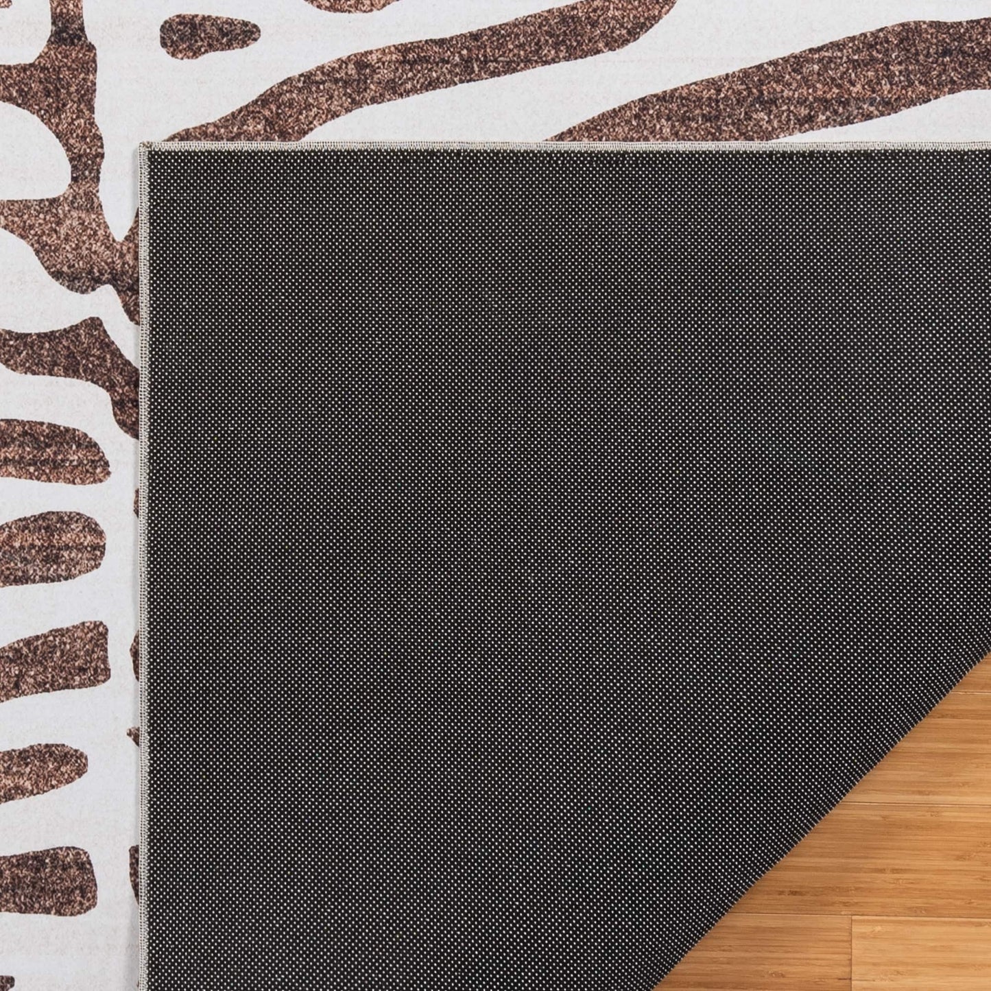 Gertmenian Crystal Print Washable Digital Printed Flat Pile Polyester Slip Resistant Area Rug Collection