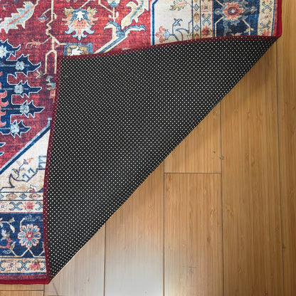 Gertmenian Crystal Print Washable Digital Printed Flat Pile Polyester Slip Resistant Area Rug Collection