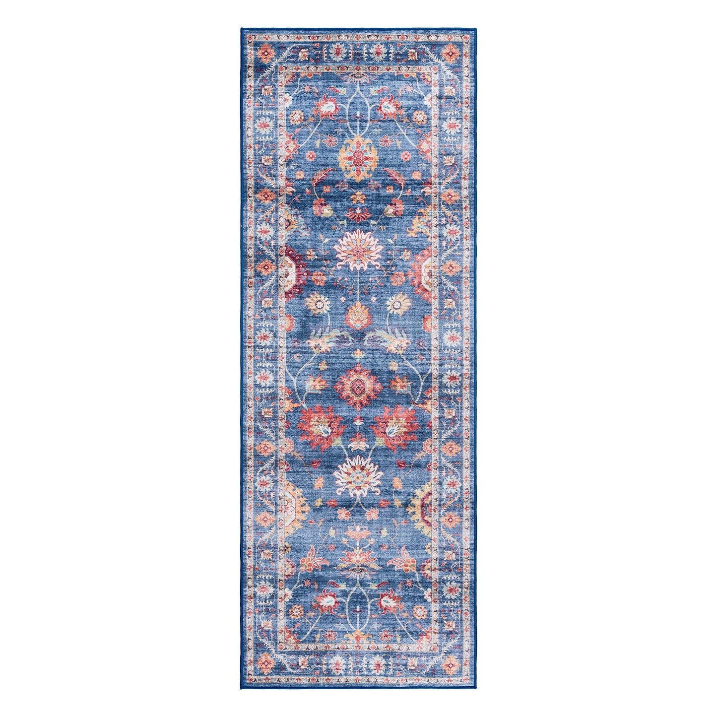 Gertmenian Crystal Print Washable Digital Printed Flat Pile Polyester Slip Resistant Area Rug Collection
