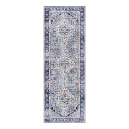 Gertmenian Crystal Print Washable Digital Printed Flat Pile Polyester Slip Resistant Area Rug Collection