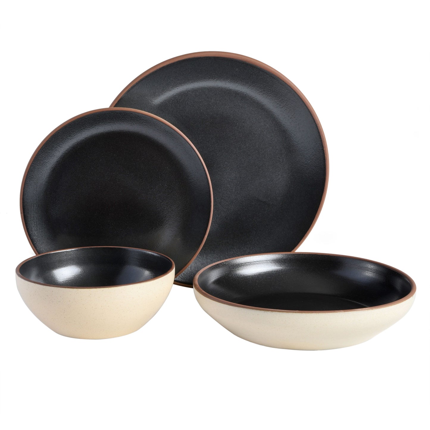 Gibson Elite Contempo Classic 16-Piece Double Bowl Dinnerware Set