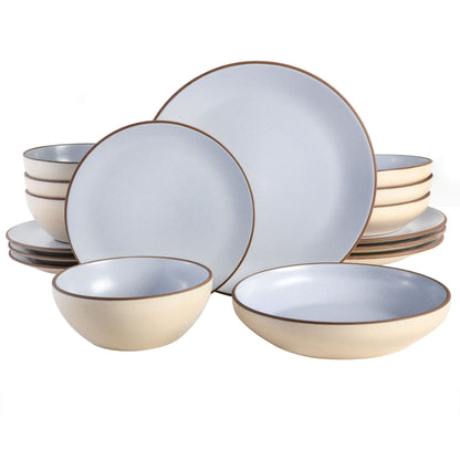 Gibson Elite Contempo Classic 16-Piece Double Bowl Dinnerware Set