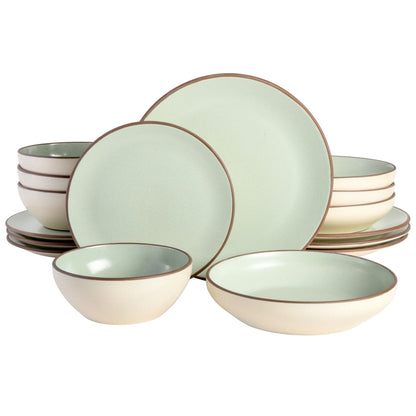 Gibson Elite Contempo Classic 16-Piece Double Bowl Dinnerware Set